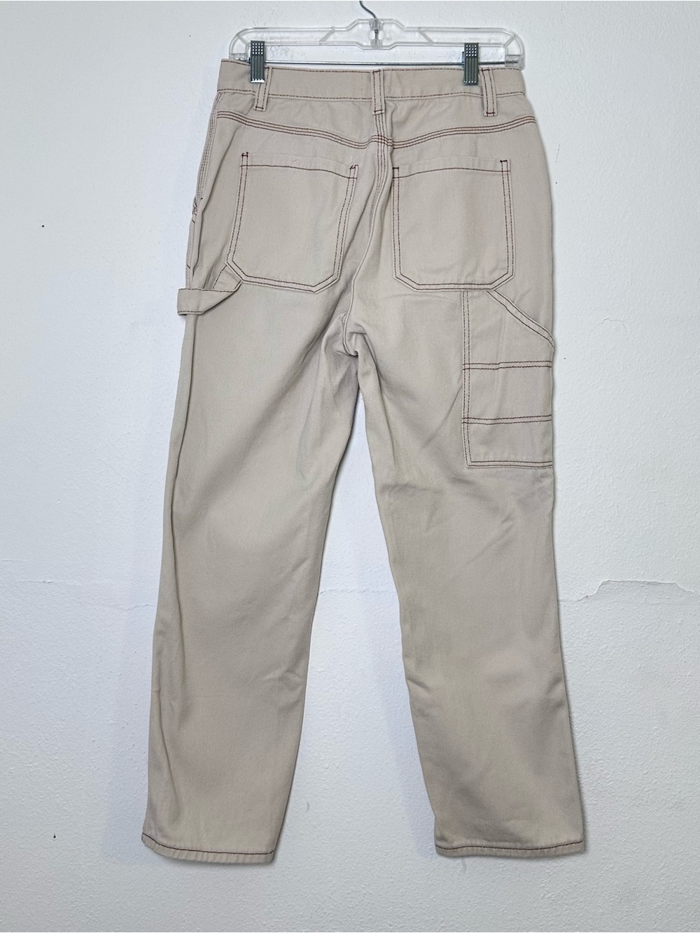 High-Rise Carpenter Jeans in Light Beige/Tan Preppy in Size 5/27 Wide Leg - Picture 2 of 14